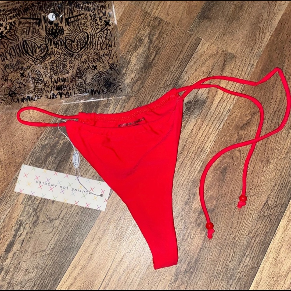 NWT Boutine LA Red Bikini Bottoms Size M
